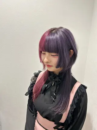 ミディアム カラー ヘアアレンジ 🐺青木光太朗 ウルフ/レイヤー🐺のヘアスタイル