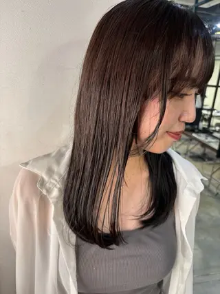 セミロング カラー カットモデル募集 /ハナオカユウキのヘアスタイル