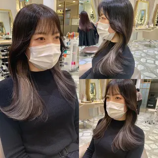 ロング カラー パーマ ヘアアレンジ メンズ キッズ ネイル マツエク・マツパ アイブロウ 《褒められる》 透明感カラー/小嶋のヘアスタイル