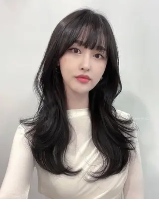 ロング 韓国風cut/ 縮毛矯正/正岡幹康のヘアスタイル