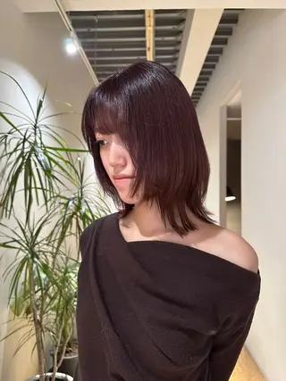 ミディアム あゆみ︎︎✮／ 暖色カラー／博多のヘアスタイル