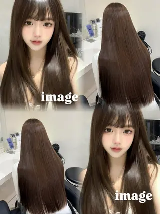 ロング カラー 🤍韓国大人っぽ ベージュMAI🤍のヘアスタイル