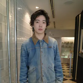 ショート パーマ メンズ メンズパーマ/ブリー チ/motokiのヘアスタイル