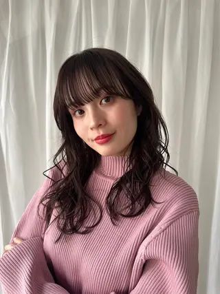 ロング パーマ 似合わせカラー/ えみな🍊✨️のヘアスタイル