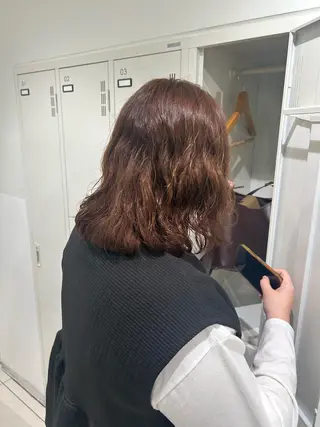 ミディアム カラー 【縮毛矯正/レディー スカット】美涼🎀のヘアスタイル