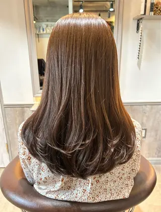 ミディアム カラー パーマ ヘアアレンジ 🌿Rina 🌙当日予約OK🌙のヘアスタイル