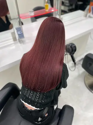 ロング カラー ヘアアレンジ 韓国レイヤーカット /韓国トレンドカラーのヘアスタイル