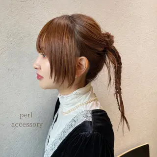 ミディアム ヘアアレンジ charm《銀座》 ヘアセット/縮毛矯正のヘアスタイル