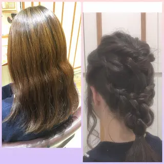 ミディアム セミロング ロング カラー ヘアアレンジ 代表🎀 ふわモテ愛 され髪🩷yumiのヘアスタイル