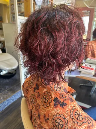 ミディアム カラー パーマ DiMPlE  ディンプル所属・🌸スタイリスト 山浦美恵のヘアスタイル