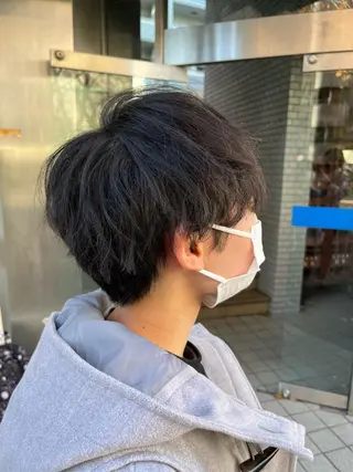 ショート パーマ メンズ 韓国風メンズ/毛流れ ヘアなら須田龍世のヘアスタイル