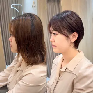 ショート ガレリアエレガンテ名駅店所属・【ショート/ボブ 丸みショート】深萱のヘアスタイル