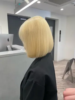 ミディアム ♡似合わせハイトーン ♡maiのヘアスタイル