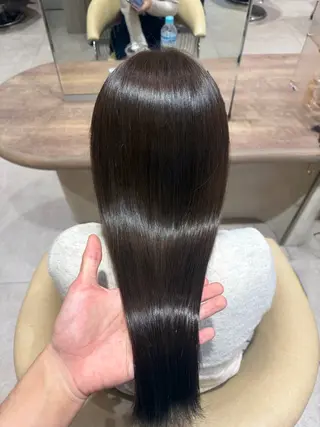 ロング カラー とろける艶髪レイヤー カット髪質改善しゅんのヘアスタイル