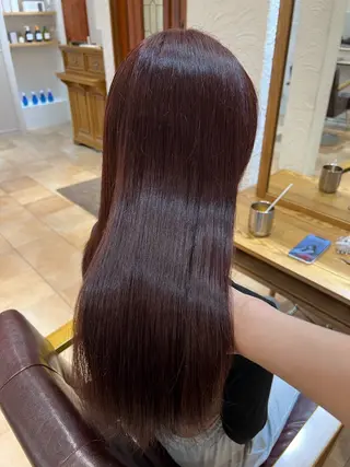 セミロング カラー 🥀韓国ヘア🥀 宮津真菜のヘアスタイル