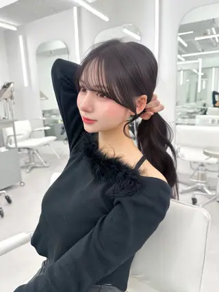 セミロング カラー 🇰🇷韓国風くびれ ヘア🇰🇷中村優大のヘアスタイル