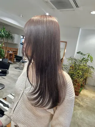 ミディアム hoNua. 栄/透明感カラーのヘアスタイル