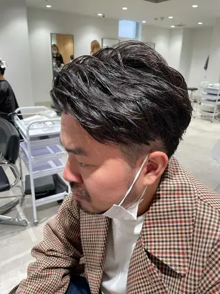 ショート カラー パーマ ヘアアレンジ メンズ パーソナルカラー合わ せたカラー🤍なつみのヘアスタイル