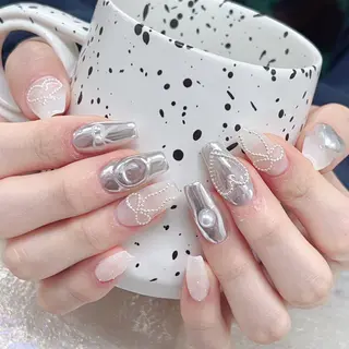 ネイル 長いだし/スカルプ/ パラシェルN.oneのネイルデザイン