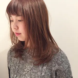 ミディアム カラー ブームボックス所属・🐝ハイトーンカラー hachi🐝のヘアスタイル