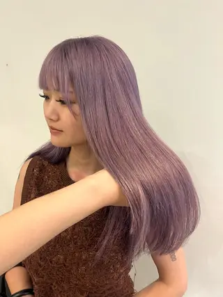 カラー 韓国レイヤーカット/ ハイトーン/マアヤのヘアスタイル