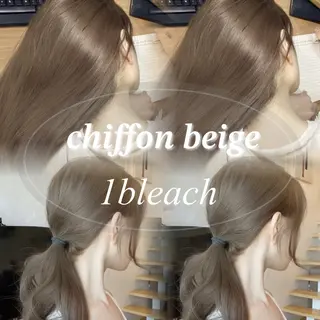 セミロング カラー ヘアアレンジ 顔まわりカット の達人のヘアスタイル