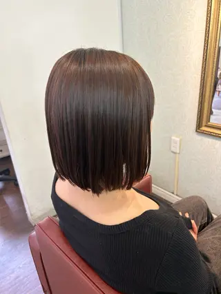 ショート カラー パーマ ウチカド エリナのヘアスタイル