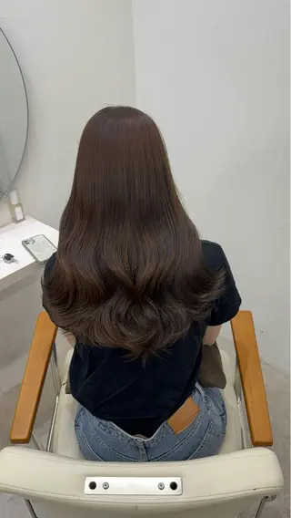 ロング 韓国風cut/ 縮毛矯正/正岡幹康のヘアスタイル