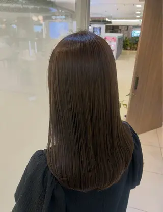 セミロング カラー 縮毛矯正/髪質改善/ 艶髪ササキナツミのヘアスタイル