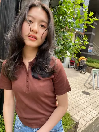 ロング カラー Pia hair Design Yakuin所属・Pia ツボイ ケイタのヘアスタイル