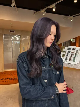 ロング カラー 韓国/レイヤー/ 透明感🩶ひかる🩶のヘアスタイル