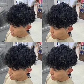 ミディアム パーマ 🟣メンズパーマ 川端 永遠🟣のヘアスタイル