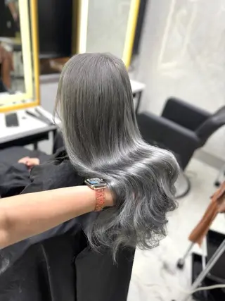 ロング カラー エクステ🩵ブリーチ 韓国ヘア🩵KAEのヘアスタイル