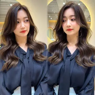 セミロング カラー レイヤー❣️縮毛矯正 川村利幸のヘアスタイル