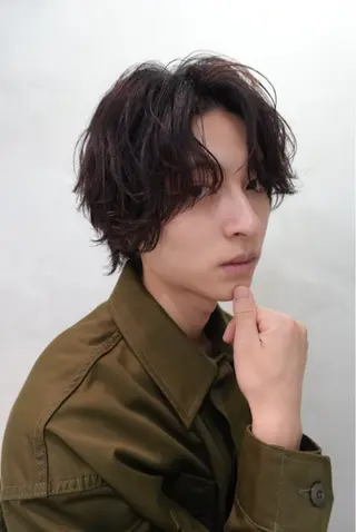 パーマ メンズ 似合わせヘア/ ハイライト/廣田歩のヘアスタイル