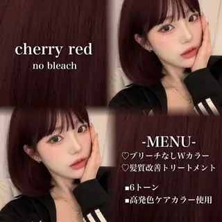 ロング カラー 💗愛され暖色💗 ピンク/レッド💗のヘアスタイル