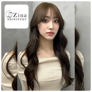 ロング カラー 新宿📍韓国ヘア 🇰🇷透明感カラーのヘアスタイル