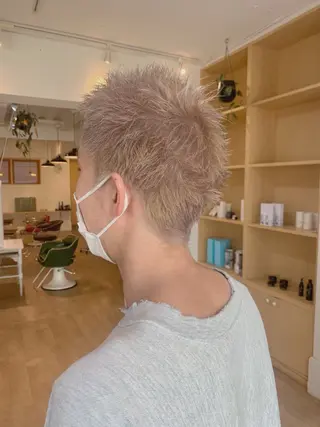 ショート カラー メンズ ‪🌿パーマ大好評 メンズヘア🌿ワタルのヘアスタイル