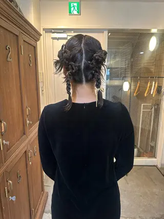 ミディアム ヘアアレンジ レイヤーカット💫 ／HARUKA🎀のヘアスタイル