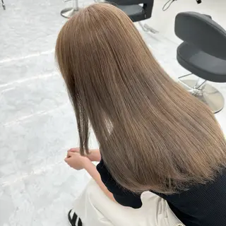 セミロング カラー ダブルカラー 韓国レイヤーKYONのヘアスタイル