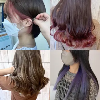 カラー KANA🎀韓国 🇰🇷ハイライトのヘアスタイル