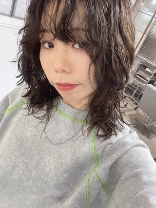 ミディアム パーマ メンズ特化/お任せ可 矢場町/モモコ🍑のヘアスタイル