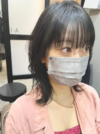 ミディアム カラー パーマ ヘアアレンジ メンズ キッズ ネイル マツエク・マツパ アイブロウ times salon名駅所属・久木原 ゆりのヘアスタイル