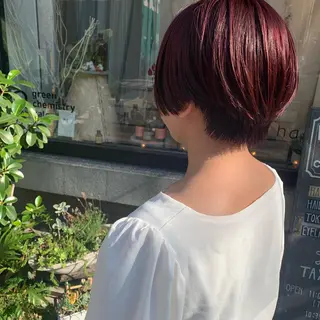 ショート 艶髪color💎髪 質改善ストレート大吉のヘアスタイル