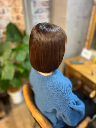 ミディアム カラー パーマ 髪質改善HALO トリートメント専門店のヘアスタイル