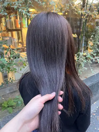 カラー えんぐちとも／透明感 カラー／博多ボブのヘアスタイル