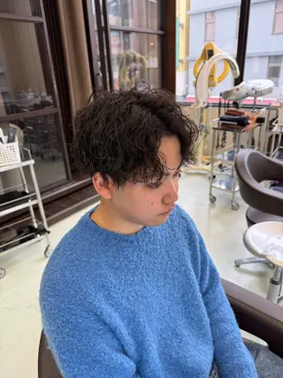 ショート パーマ 小芝涼介/レイヤー /メンズパーマ✂️のヘアスタイル