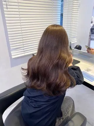 ロング カラー ヘアアレンジ 透明感ベージュ🪽 ブラウン🤎Rinのヘアスタイル