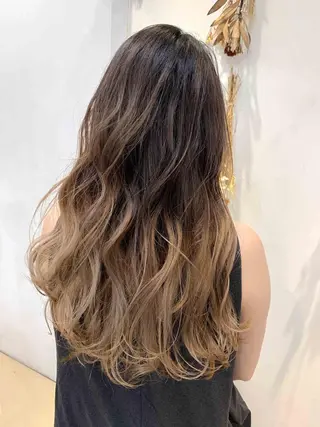 ロング カラー 縮毛矯正/髪質改善 /韓国風　山川春輝のヘアスタイル