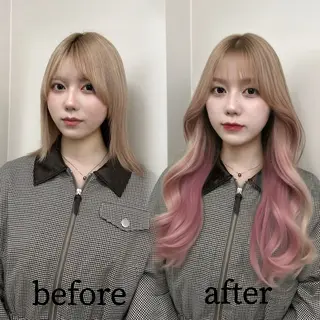 ロング Beleza 渋谷所属・Kazusa/渋谷/ エクステ/ハイトーンのヘアスタイル